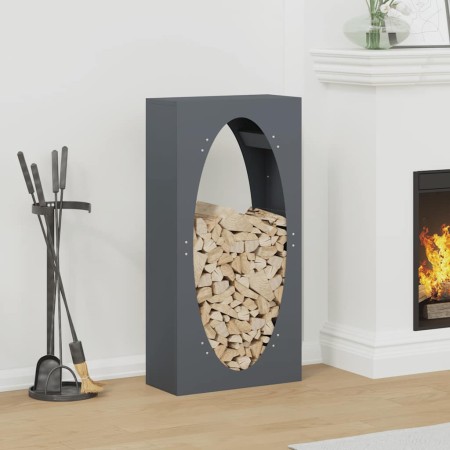 Leñero antracita 50x23x100 cm Acero laminado en frío de , Bolsas y soportes de leña - Ref: Foro24-864183, Precio: 92,00 €, De...