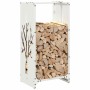 Leñero blanco 40x30x80 cm Acero laminado en frío de , Bolsas y soportes de leña - Ref: Foro24-864226, Precio: 58,81 €, Descue...