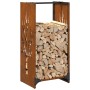 Leñero 40x30x80 cm acero corten de , Bolsas y soportes de leña - Ref: Foro24-864230, Precio: 57,44 €, Descuento: %