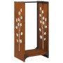 Leñero 40x30x80 cm acero corten de , Bolsas y soportes de leña - Ref: Foro24-864224, Precio: 55,43 €, Descuento: %