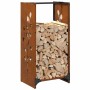 Leñero 40x30x80 cm acero corten de , Bolsas y soportes de leña - Ref: Foro24-864224, Precio: 55,43 €, Descuento: %