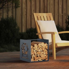 Leñero antracita 40x40x40 cm Acero laminado en frío de , Bolsas y soportes de leña - Ref: Foro24-864251, Precio: 45,96 €, Des...