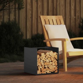 Leñero antracita 40x40x40 cm Acero laminado en frío de , Bolsas y soportes de leña - Ref: Foro24-864239, Precio: 49,01 €, Des...