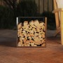 Leñero 40x40x40 cm Acero inoxidable de , Bolsas y soportes de leña - Ref: Foro24-864253, Precio: 53,08 €, Descuento: %