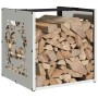 Leñero 40x40x40 cm Acero inoxidable de , Bolsas y soportes de leña - Ref: Foro24-864253, Precio: 53,08 €, Descuento: %