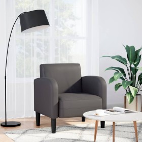 Sillón con reposabrazos gris 54 cm cuero sintética de , Sillones - Ref: Foro24-4100531, Precio: 115,11 €, Descuento: %