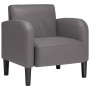 Sillón con reposabrazos gris 54 cm cuero sintética de , Sillones - Ref: Foro24-4100531, Precio: 115,11 €, Descuento: %
