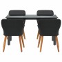 Conjunto de Comedor de Jardín 5 pcs Negro ratán sintético en Mesas de jardín | Comprar online en Foru.es