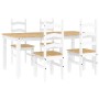 Juego de comedor Panama 5 pzas madera maciza de pino blanco de , muebles para cocinas y comedores - Ref: Foro24-3345211, Prec...