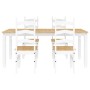 Juego de comedor Panama 5 pzas madera maciza de pino blanco de , muebles para cocinas y comedores - Ref: Foro24-3345211, Prec...