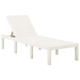 Tumbona de plástico blanco de vidaXL, Tumbonas - Ref: Foro24-315826, Precio: 131,44 €, Descuento: %