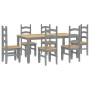 Juego de comedor Panama 7 pzas madera maciza de pino gris de , muebles para cocinas y comedores - Ref: Foro24-3345213, Precio...