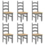 Juego de comedor Panama 7 pzas madera maciza de pino gris de , muebles para cocinas y comedores - Ref: Foro24-3345213, Precio...