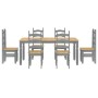 Juego de comedor Panama 7 pzas madera maciza de pino gris de , muebles para cocinas y comedores - Ref: Foro24-3345213, Precio...