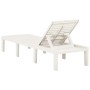 Tumbona de plástico blanco de vidaXL, Tumbonas - Ref: Foro24-315826, Precio: 131,44 €, Descuento: %
