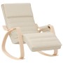 Silla mecedora de tela color crema de , Mecedoras - Ref: Foro24-352448, Precio: 145,43 €, Descuento: %