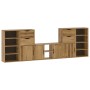 Muebles de TV 5 uds. con almacenaje "ODDA" madera maciza pino de , Muebles TV - Ref: Foro24-3365368, Precio: 268,77 €, Descue...