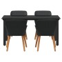 Conjunto de Comedor de Jardín 5 pcs Negro ratán sintético en Mesas de jardín | Comprar online en Foru.es
