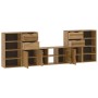 Muebles de TV 5 uds. con almacenaje "ODDA" madera maciza pino de , Muebles TV - Ref: Foro24-3365368, Precio: 268,77 €, Descue...