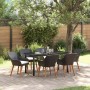Conjunto de Comedor de Jardín 7 pcs Negro ratán sintético en Mesas de jardín | Comprar online en Foru.es