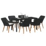 Conjunto de Comedor de Jardín 7 pcs Negro ratán sintético en Mesas de jardín | Comprar online en Foru.es