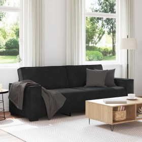 Sofá de 3 plazas terciopelo negro 180 cm de , Sofás - Ref: Foro24-4105035, Precio: 263,44 €, Descuento: %