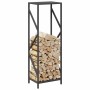 Leñero negro 34x25x100 cm Acero laminado en frío de , Bolsas y soportes de leña - Ref: Foro24-864323, Precio: 52,70 €, Descue...