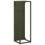 Leñero verde oliva 25x25x80 cm Acero laminado en frío de , Bolsas y soportes de leña - Ref: Foro24-864266, Precio: 44,01 €, D...