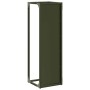 Leñero verde oliva 25x25x80 cm Acero laminado en frío de , Bolsas y soportes de leña - Ref: Foro24-864266, Precio: 44,01 €, D...