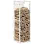 Leñero blanco 25x25x80 cm Acero laminado en frío de , Bolsas y soportes de leña - Ref: Foro24-864264, Precio: 44,01 €, Descue...