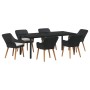 Conjunto de Comedor de Jardín 7 pcs Negro ratán sintético en Mesas de jardín | Comprar online en Foru.es