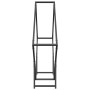 Leñero negro 100x25x100 cm Acero laminado en frío de , Bolsas y soportes de leña - Ref: Foro24-864287, Precio: 36,86 €, Descu...