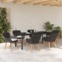 Conjunto de Comedor de Jardín 7 pcs Negro ratán sintético en Mesas de jardín | Comprar online en Foru.es