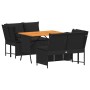 Set de sofás de jardín con cojines 3 pzas ratán sintético negro de , Conjuntos de jardín - Ref: Foro24-3365342, Precio: 367,4...
