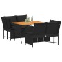 Set de sofás de jardín con cojines 3 pzas ratán sintético negro de , Conjuntos de jardín - Ref: Foro24-3365342, Precio: 367,4...