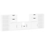 Muebles de TV 5 uds. con almacenaje "ODDA" blanco madera pino de , Muebles TV - Ref: Foro24-3365377, Precio: 284,91 €, Descue...