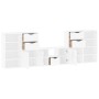 Muebles de TV 5 uds. con almacenaje "ODDA" blanco madera pino de , Muebles TV - Ref: Foro24-3365377, Precio: 284,91 €, Descue...