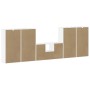 Muebles de TV 5 uds. con almacenaje "ODDA" blanco madera pino de , Muebles TV - Ref: Foro24-3365377, Precio: 284,91 €, Descue...