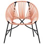 Silla de jardín con forma huevo ratán sintético naranja y negro de , Sillas de jardín - Ref: Foro24-4009291, Precio: 88,05 €,...