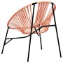 Silla de jardín con forma huevo ratán sintético naranja y negro de , Sillas de jardín - Ref: Foro24-4009291, Precio: 88,05 €,...