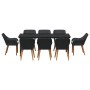 Conjunto de Comedor de Jardín 9 pcs Negro ratán sintético en Mesas de jardín | Comprar online en Foru.es