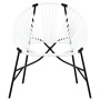 Juego de sillas de jardín 3 uds ratán sintético blanco y negro de , Sillas de jardín - Ref: Foro24-4009293, Precio: 169,92 €,...