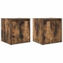 Mesillas de noche de pared 2 uds roble ahumado 38x34x40 cm de , Mesitas de noche - Ref: Foro24-861238, Precio: 61,21 €, Descu...