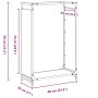 Leñero antracita 60x28x90 cm Acero laminado en frío de , Bolsas y soportes de leña - Ref: Foro24-864213, Precio: 62,09 €, Des...