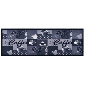 Alfombra de cocina lavable Coffee azul 45x150 cm de vidaXL, Felpudos - Ref: Foro24-315967, Precio: 28,31 €, Descuento: %