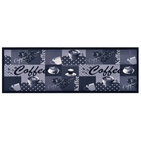 Alfombra de cocina lavable Coffee azul 45x150 cm de vidaXL, Felpudos - Ref: Foro24-315967, Precio: 27,78 €, Descuento: %