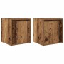 Mesillas de noche de pared 2 uds madera vieja 38x34x40 cm de , Mesitas de noche - Ref: Foro24-861244, Precio: 61,21 €, Descue...