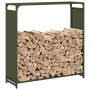 Leñero verde oliva 90x28x90 cm Acero laminado en frío de , Bolsas y soportes de leña - Ref: Foro24-864218, Precio: 65,30 €, D...