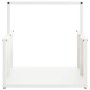 Leñero blanco 40x40x40 cm Acero laminado en frío de , Bolsas y soportes de leña - Ref: Foro24-864272, Precio: 41,19 €, Descue...