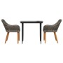 Conjunto de Comedor de Jardín 3 pcs Gris ratán sintético en Mesas de jardín | Comprar online en Foru.es